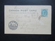 Kanada 1899 Ganzsache (ZuF Leider Abgelöst) Mit Ank. Stempel KOS / Kreisobersegmentstempel Hamburg Uhlenhorst - Cartas & Documentos