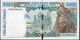 W.A.S.  IVORY COAST   P113Ag 5000 FRANCS (19)98  1998  Signature 28  AU- UNC. - États D'Afrique De L'Ouest