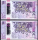 UK Northern Ireland 20+20 Pounds 2021 UNC # P- W345 (2021) < Ulster Bank > The Same Number - Rare Set! (2pcs) - 20 Pounds