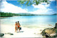 (1 G 1) Saint Lucia Postcard Posted To Australia - With Many Stamps - Beach - Santa Lucía