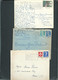 Lot 9 Lettres Periode GANDON Dont Une Carte Postale  -   Raa85 - 1945-54 Marianne Of Gandon