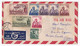 Lettre 1956 Egypte Pour Mérignac Gironde, 8 Timbres - Covers & Documents