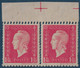 France DULAC N°691** Paire BDFeuille Variété Exceptionelle De Double Piquague RRR Signé CALVES - 1944-45 Marianne (Dulac)