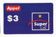 TELECARTE REPUBLIQUE DEMOCRATIQUE DU CONGO RECHARGE SUPER CELL 3$ Date 12/03 - Kongo