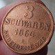 3 Schwaren 1864 B - Taler & Doppeltaler