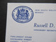 Regierung Australien Parliament House Visitenkarten Russell D. Grove Honorary Secretary /Clerk Assistant New South Wales - Visiting Cards