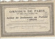 Action Jouissance Au Porteur 093482 Compagnie Générale OMNIBUS DE PARIS 1926 - 2 Scan - Transport