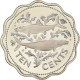 Monnaie, Bahamas, Elizabeth II, 10 Cents, 1976, Franklin Mint, U.S.A., Proof - Bahamas