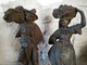 Delcampe - Paire De Statuettes XIXe Paysans Labeur - Plâtre à Patine Brune 40cm Attribué à A. CARRIER BELLEUSE (épreuve? Non Signé) - Andere & Zonder Classificatie