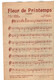 VP19.224 - PARIS - Ancienne Partition Musicale ¨ Fleur De Printemps ¨ DIERDY Accordéoniste / Paroles DIERDY & CHAGNOUX - Spartiti