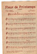 VP19.224 - PARIS - Ancienne Partition Musicale ¨ Fleur De Printemps ¨ DIERDY Accordéoniste / Paroles DIERDY & CHAGNOUX - Partitions Musicales Anciennes