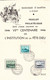 B01-385 725 726 727 Feuillet FDC Souvenir Paquebot 20-06-1946 Ostende Douvre Dover Liège Basilique St Martin Fête Dieu - ....-1951