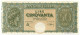 50 LIRE CAMPIONE ITALIA TURRITA TESTINA 10/12/1944 SUP- - Regno D'Italia – Autres