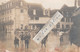 SALIES DE BEARN -  La Place De Bayaa Inondée En 1913 - Maison à ? Grand Balcon  ( Carte Photo ) - Salies De Bearn