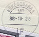 Delcampe - HUNGARY 2021 STATIONERY 1971 BUDAPEST- 71 BLOCK MINIATURE SHEET AIRMAIL REGISTERED USED COVER BEKEJCSABA INDIA USED 50 - Cartas & Documentos