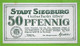 ALLEMAGNE / SIEGBURG / 50  PFENNIG / NOTGELD /  20 MARS 1921 / N° SERIE - Sin Clasificación