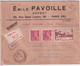 1939 - MERCURE Sur ENVELOPPE CHARGEE VALEUR DECLAREE ! De PARIS - 1938-42 Mercurio