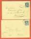 J1M - 9 - Perforés Belge Sur 2 CP - R 21 - Ougrée Marihaye C Et D - Perforated - Geperforeed - 1909-34