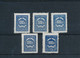 P.R. CHINA Postage Due Stamps Portomarken 1950 - Mi # 1, 3, 5, 8, 9 Mint No Gum (*) Digits In The Coat Of Arms - Postage Due