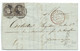 N° 6(x2) SUR LETTRE DE CHARLEROY VERS JEMAPPES 1855 - 1851-1857 Medaillen (6/8)