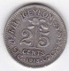 Ceylon 25 Cents 1913 , George V, En Argent, KM# 105 - Sri Lanka