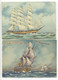 Delcampe - Lot De 6 Cartes Illustrateurs Différentes Aquarelles - Thème Marine Voiliers, Bateaux, Ports, Pêche, Mer - Contemporain (à Partir De 1950)