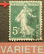 R1703/585 - 1907 - TYPE SEMEUSE - N°137(I)k - VARIETES ➤➤➤ Impression RECTO VERSO + Gros Point Blanc Devant REPUBLIQUE - Gebruikt