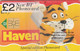 UK, BCC-130A, £2, Haven Holidays - Yellow', Tiger, Mint In Blister, 2 Scans.   Chip : GEM - BT Generale