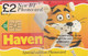 UK, BCC-130A, £2, Haven Holidays - Yellow', Tiger, Mint In Blister, 2 Scans.   Chip : GEM - BT Allgemeine