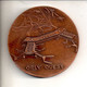 REF PC2 : Médaille Bronze 70 Mm Orly Ouest Aéroport De Paris 26 Février 1971 - 171.2 Gr - Professionnels / De Société