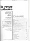 LA REVUE CULINAIRE  ** REVUE MENSUELLE   ** - Cooking & Wines