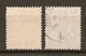 1900-24 - Type Blanc 1c.gris (IB) Nuances - N°107 (x2) - Oblitérés