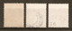 1900-24 - Type Blanc 1c.gris (IB) Nuances - N°107 (x3) - Usati