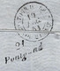 L.A..C. RENNES 1851 25 C.CURSIVE "21 Pontgand" Pour  LANGAST PAR MONCONTOUR COTES DU NORD V. SCANS+ CONTENU DE LA LETTRE - Other & Unclassified