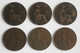 6 Monnaies De 1 Penny à L'effigie Du Roi Edouard VII - D. 1 Penny