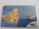 ST MARTIN €5,- ,- MAP OF ST MARTIN ANS ST BARHTS  FINE USED CARD    ** 8793 ** - Antillen (Frans)