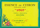 ETIQUETTE  ESSENCE DE CITRON YOKO -  YONIA-KOLENTE  GUINEE - CHARABOT A GRASSE - PERFUME LABEL - Etiquettes
