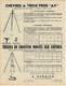 DOCUMENTATION ET MODELES SUR 4 PAGES A. PANSIER PARIS INDUSTRIE PALANS A BRAS VICTORY CIRCA 1950 B.E. VOIR SCANS - Machines