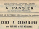 DOCUMENTATION ET MODELES SUR 4 PAGES A. PANSIER PARIS INDUSTRIE CRICS A CREMAILLERE CIRCA 1950 B.E. VOIR SCANS - Máquinas