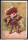 CHROMO LITHO Doré ! BON MARCHE * PETIT SOLDAT * COURRIER - GARDE - GARDIAN SOLDIER -   Litho Vallet Minot Paris - Au Bon Marché