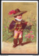 CHROMO LITHO Doré ! BON MARCHE * PETIT SOLDAT * CAPITAINE DE GARDE - CAPTAIN -   Litho Vallet Minot Paris - Au Bon Marché