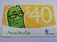 DOMINICA  $40,- PAY AS YOU GO  WITH TEXT DOMINICA RIGHT CORNER ** 8840 ** - Dominica