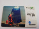 CARIBBEAN ISLANDS EC $ 150, SAIL BOATS -PREPAID CELLULAIR FREEDOM, Used ** 8847** - Antillen (Sonstige)