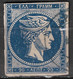 GREECE Plateflaw 20F7 In 1875-80 Large Hermes Head On Cream Paper 20 L Blue (shades) Vl. 65 Ba / H 51 B Position 25 - Varietà & Curiosità