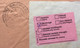 LUXEMBOURG 2000, AIRMAIL USED COVER TO SWEDEN RETURN TO SENDER VIGNETTE 2 DIFFERENT PINK LABELS - Brieven En Documenten
