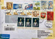 LITHUANIA 2012, REGISTERED AIRMAIL COVER TO INDIA,17 STAMPS USED !! NATURE ,TREE,FLYING WORRIER ,ARCHITECTURE,BUILDING - Lettres & Documents