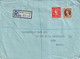 1954 - GB - PERFORE / PERFIN "K" - ENVELOPPE RECOMMANDEE De LONDON => LYON - Perforés