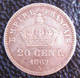 20 Centimes 1867 A Paris. Napoléon III, En Argent - 20 Centimes