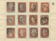 COLLECTION QV 1d Red Imperforated Complete Sheet Reconstruction Of 240 Stamps (within Ca. 130 Four Margins Copies) - Oblitérés