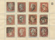 COLLECTION QV 1d Red Imperforated Complete Sheet Reconstruction Of 240 Stamps (within Ca. 130 Four Margins Copies) - Gebruikt
